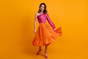 orange frock 