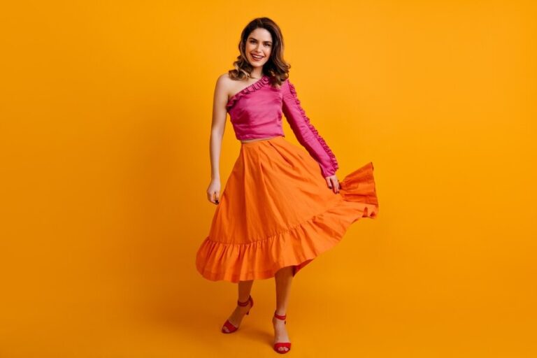 orange frock